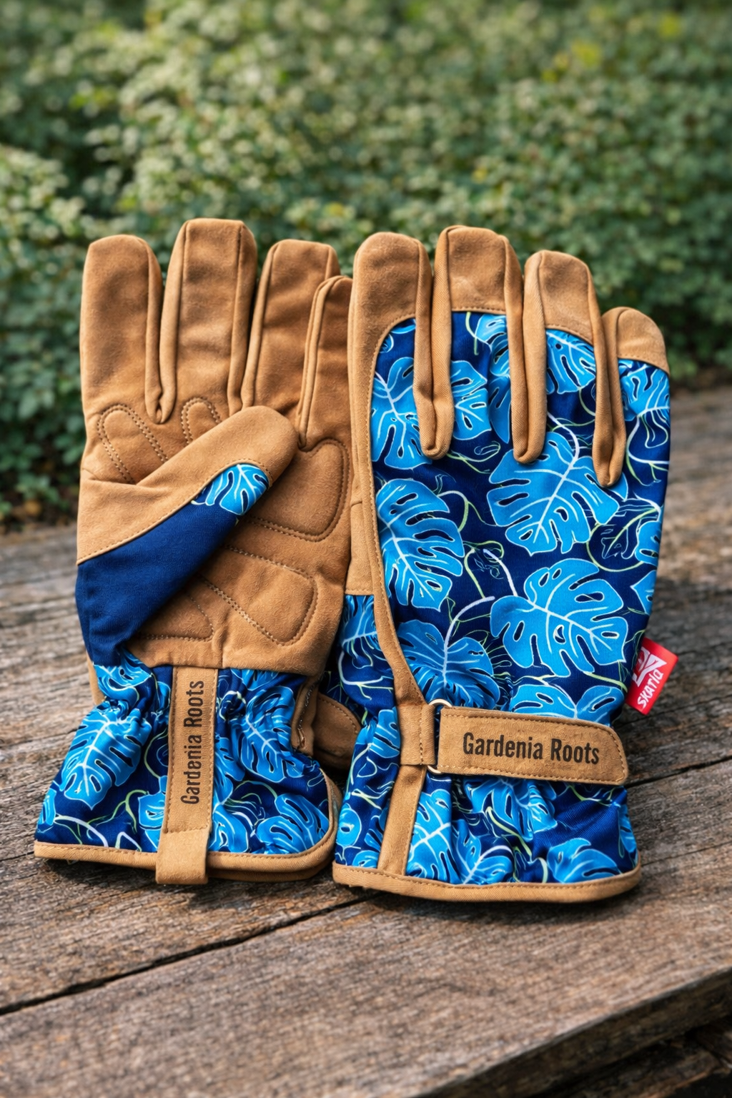 Gartenhandschuh „Neeli" - blau/braun, robust & bequem